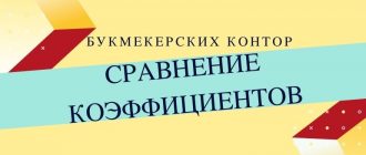 Сервис сравнения коэффициентов букмекерских контор